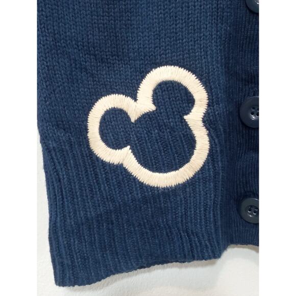 Disney Women’s Sweater Mickey Mouse Cardigan Blue Embroidered Button Up Size S - Picture 9 of 14